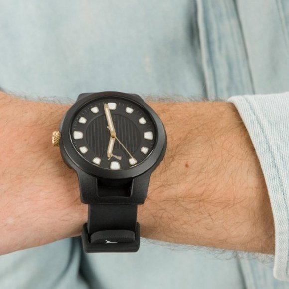 PUMA WATCH Reset V1 Three Black Silicone P5033 - Picture 8 of 8